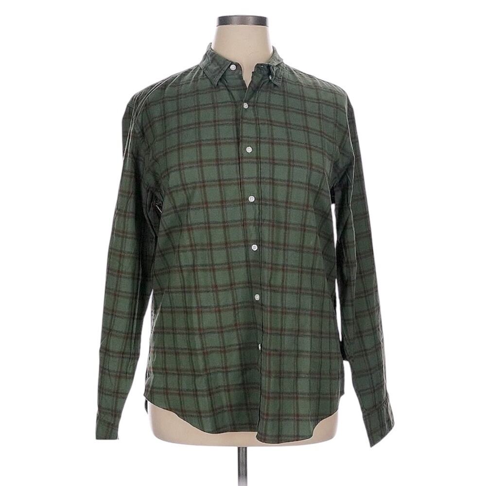 Frank & Eileen FINBAR Plaid Button Down Shirt Green XL Ling Sleeve Casual